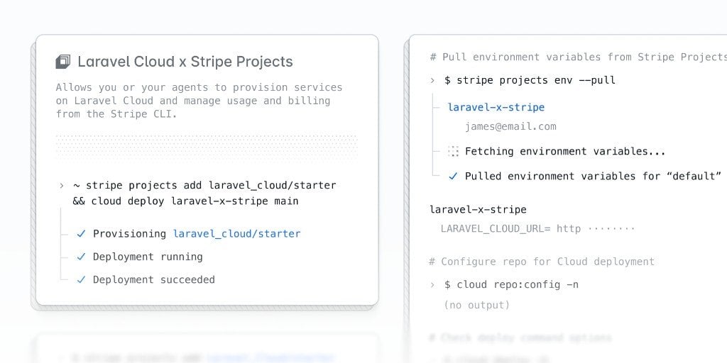 Laravel Cloud x Stripe Projects