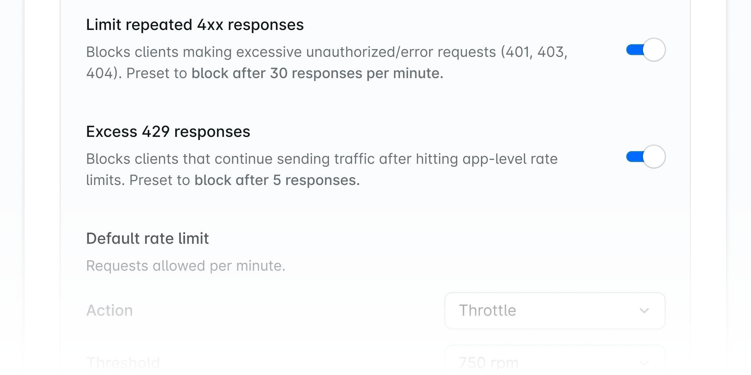 Advanced Rate Limiting