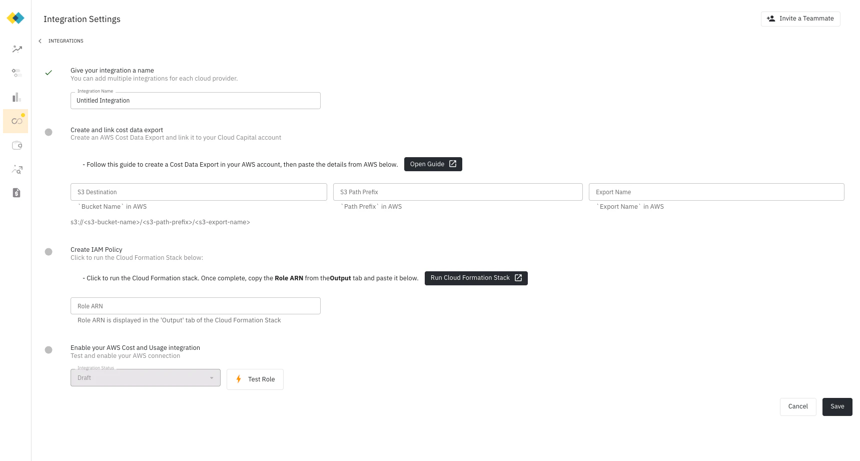 Create AWS Integration