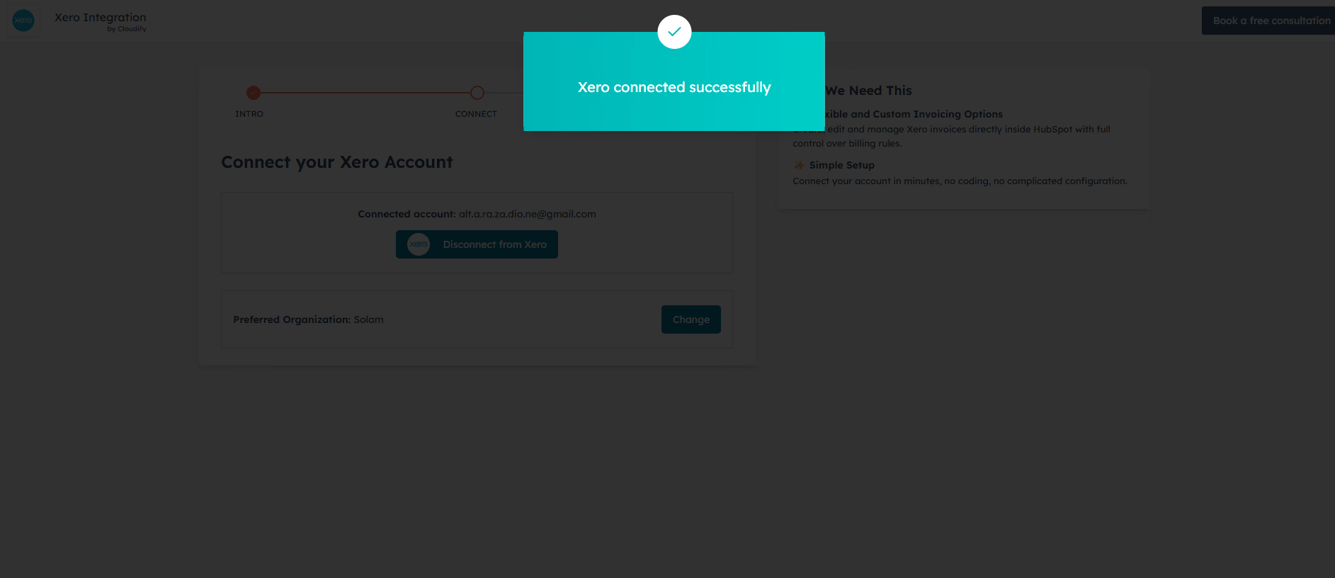 Main dashboard interface