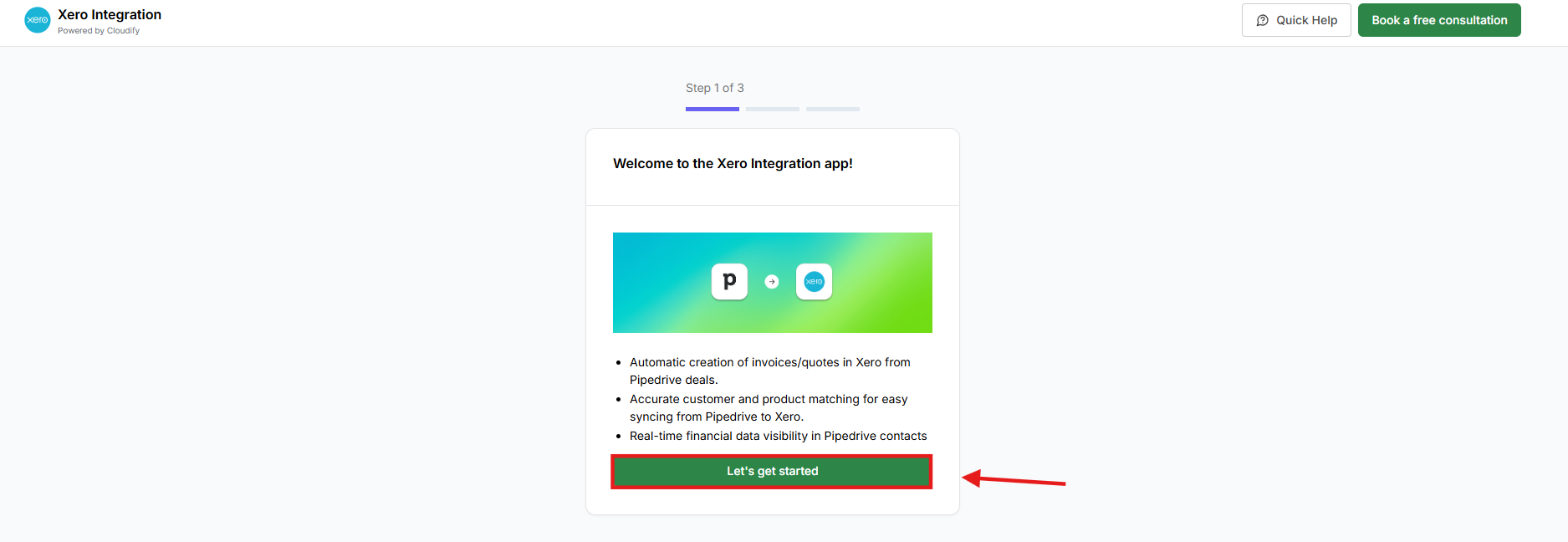 Click Start to begin the installation