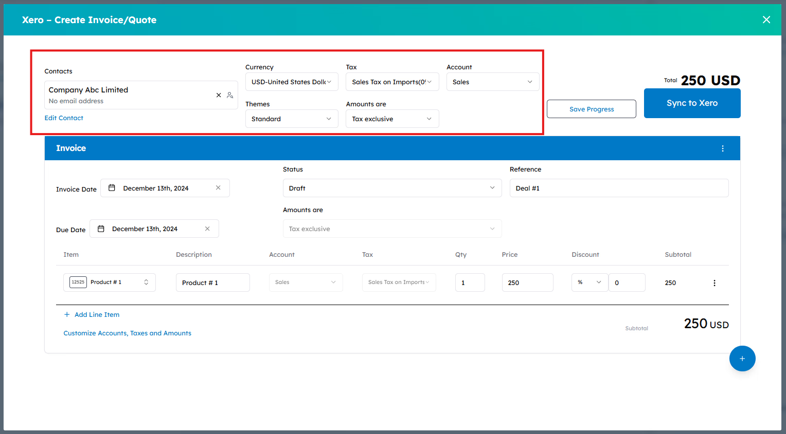 Main dashboard interface