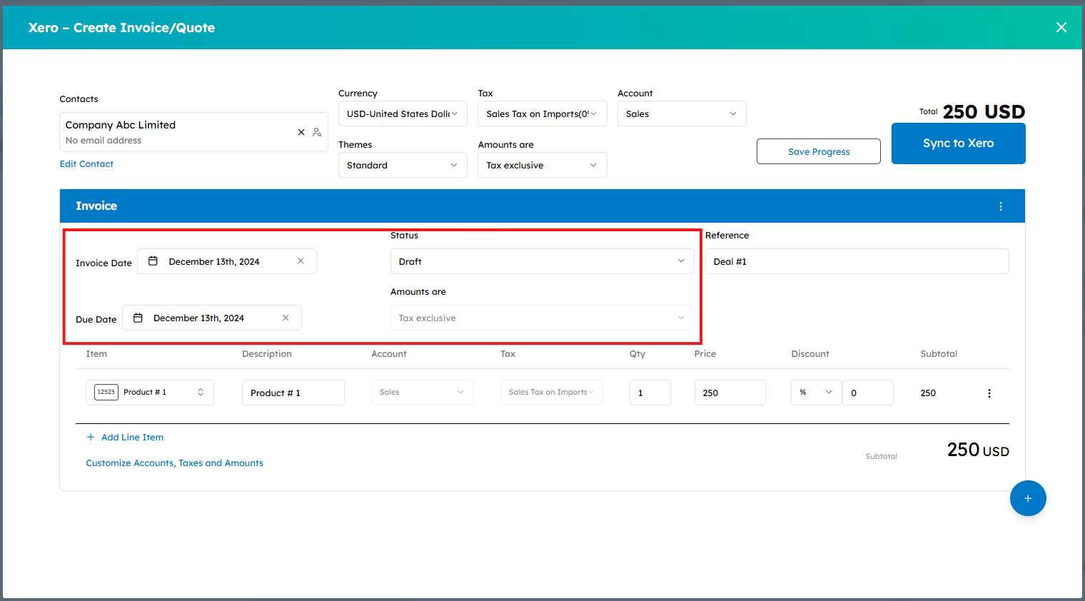 Main dashboard interface