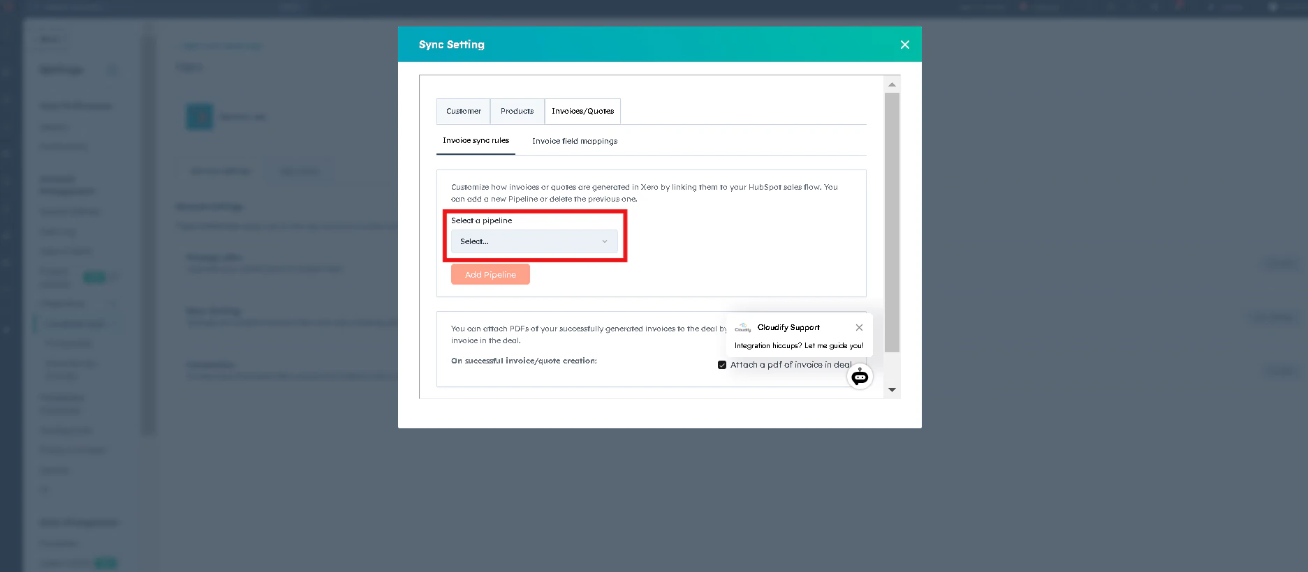 Main dashboard interface