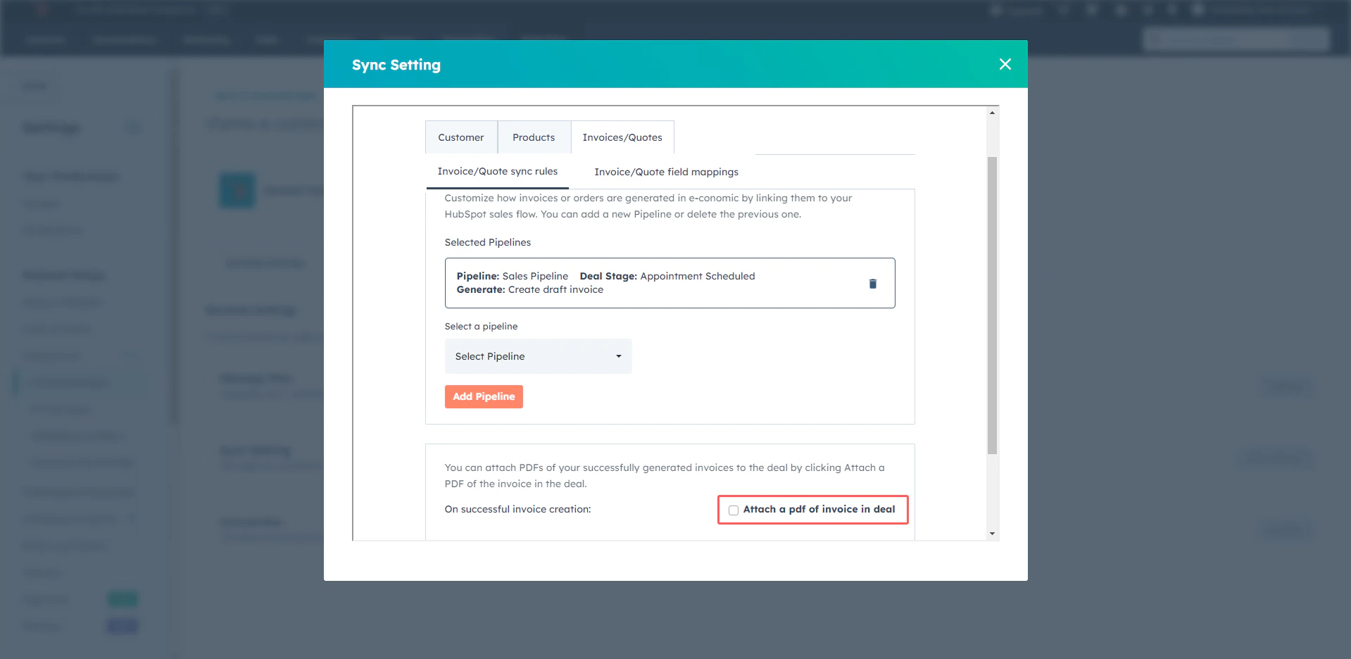 Main dashboard interface
