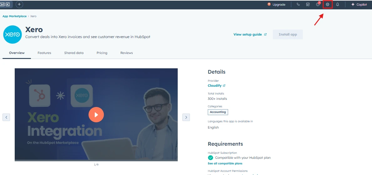 Main dashboard interface
