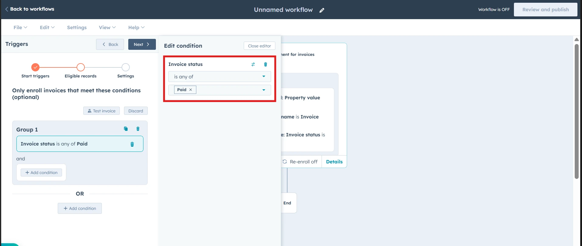 Main dashboard interface