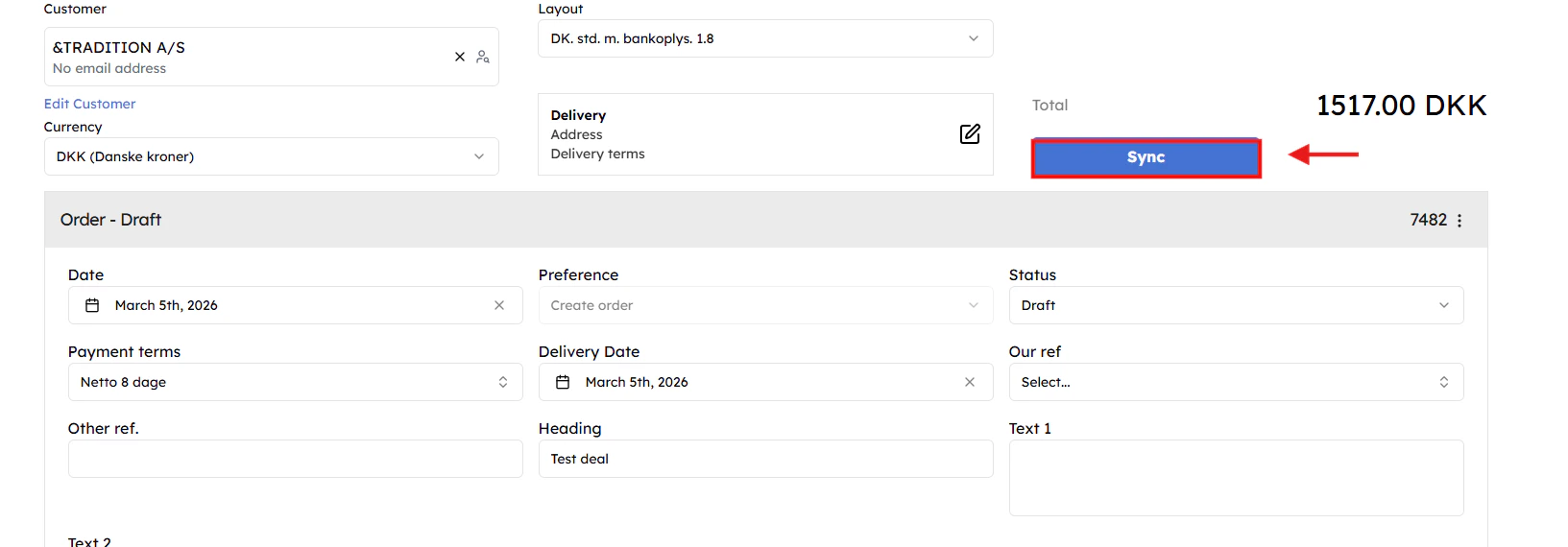 Click Save Progress to save for later, or Sync to Xero to push the invoice