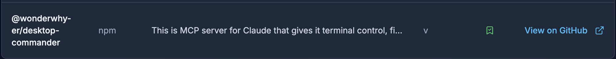 Find Servers page showing search result and bookmark icon