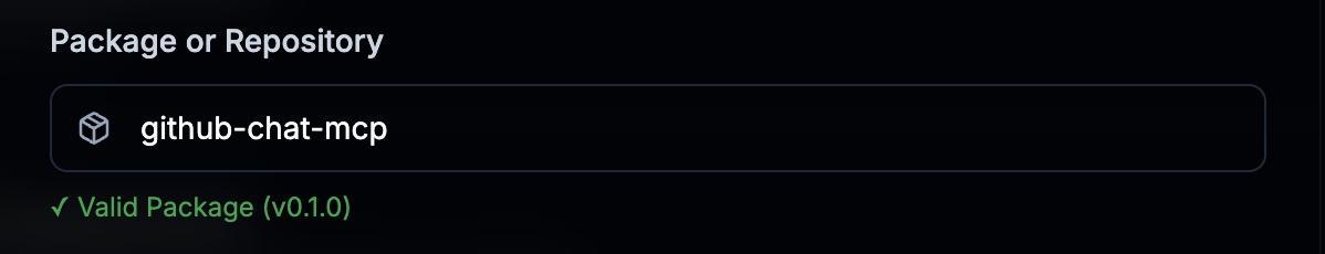 Real-time validation showing successful package verification