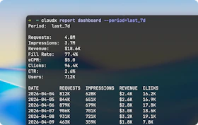 CLI dashboard report