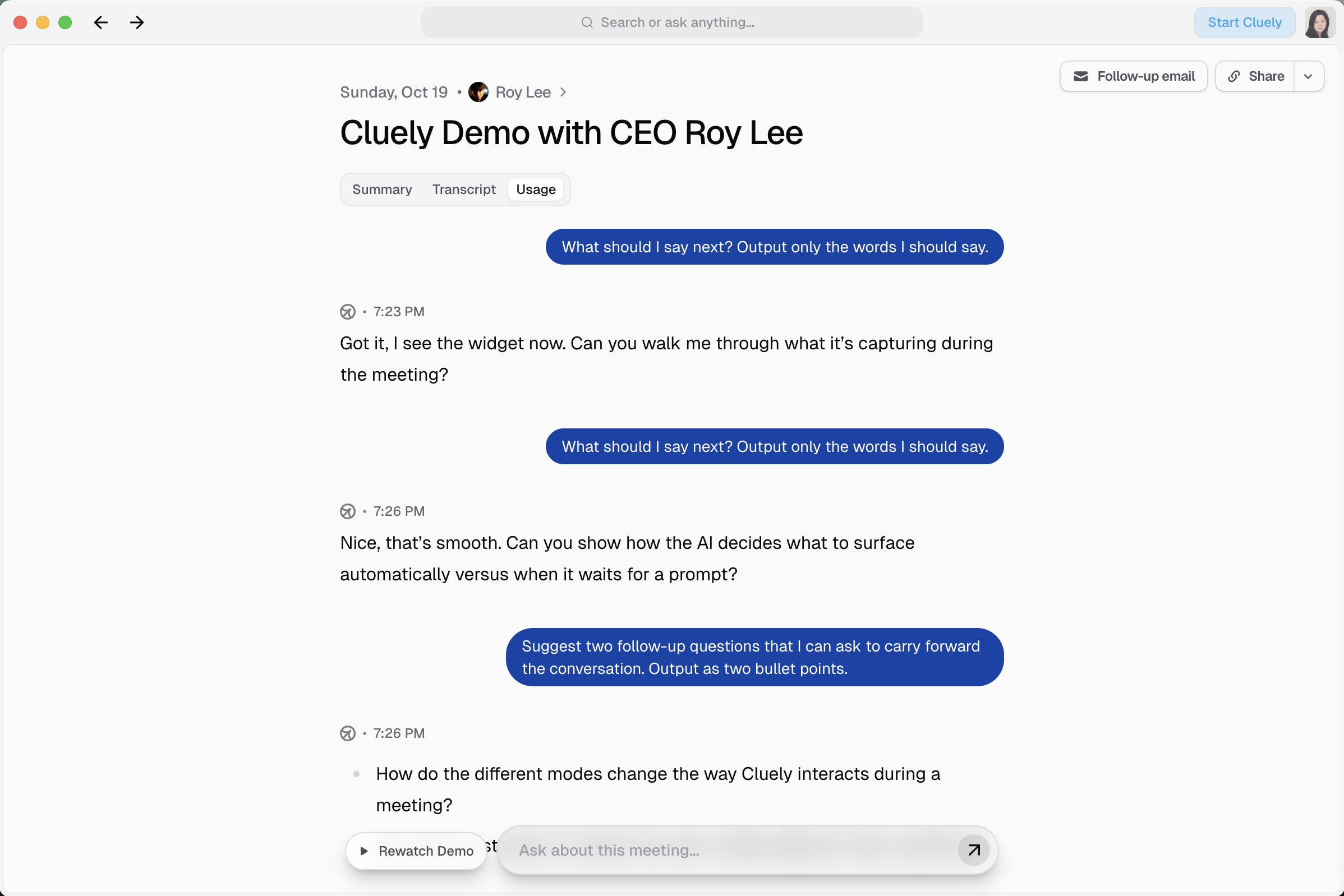 Oct 29 New Chat History