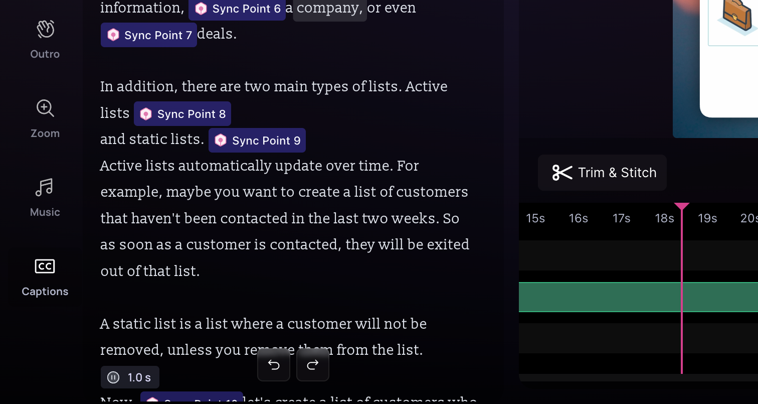 Captions - Clueso Docs