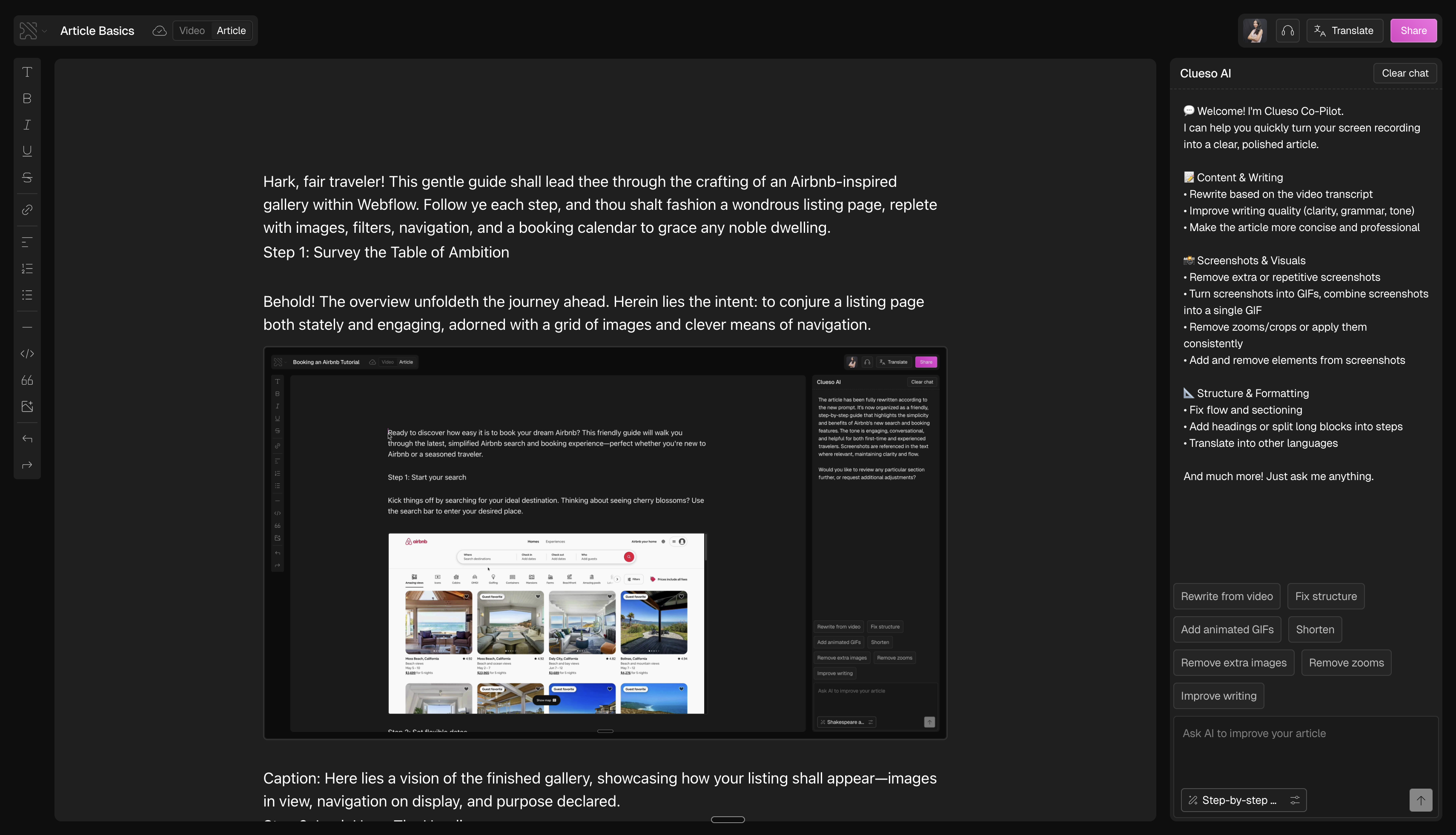 Quickstart - Clueso Docs