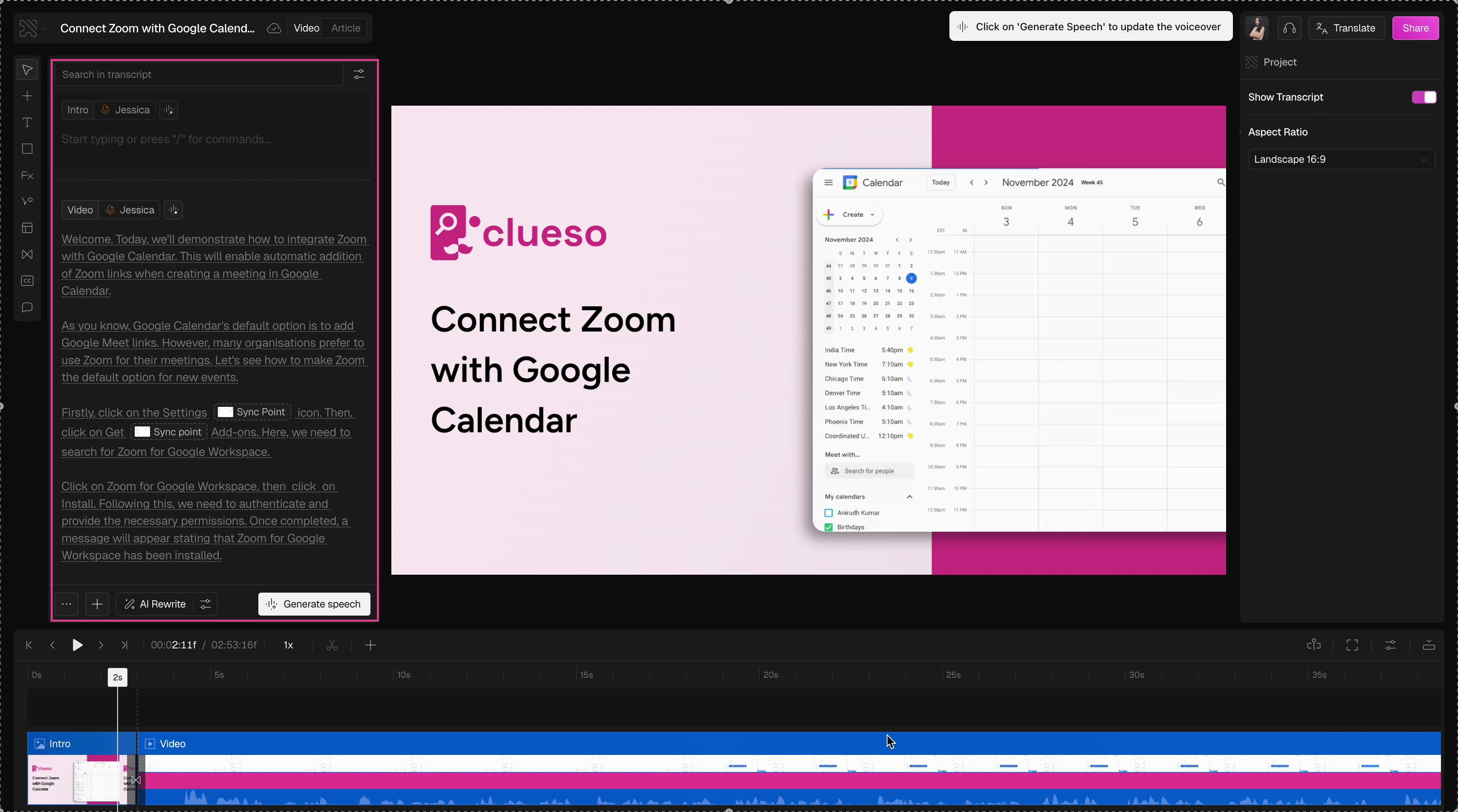 Video basics - Clueso Docs