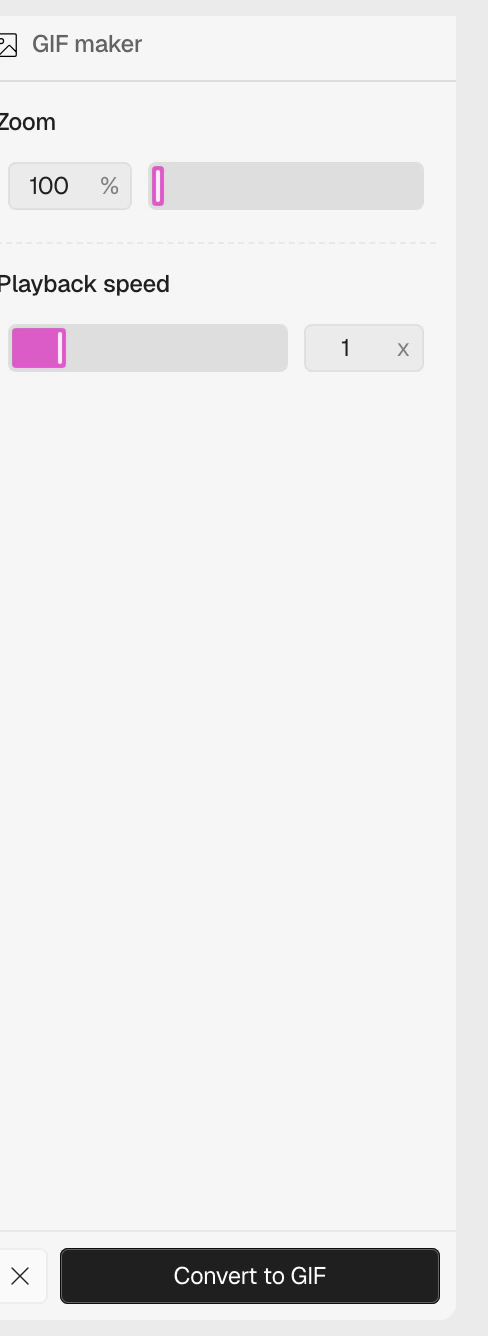 GIF maker right panel