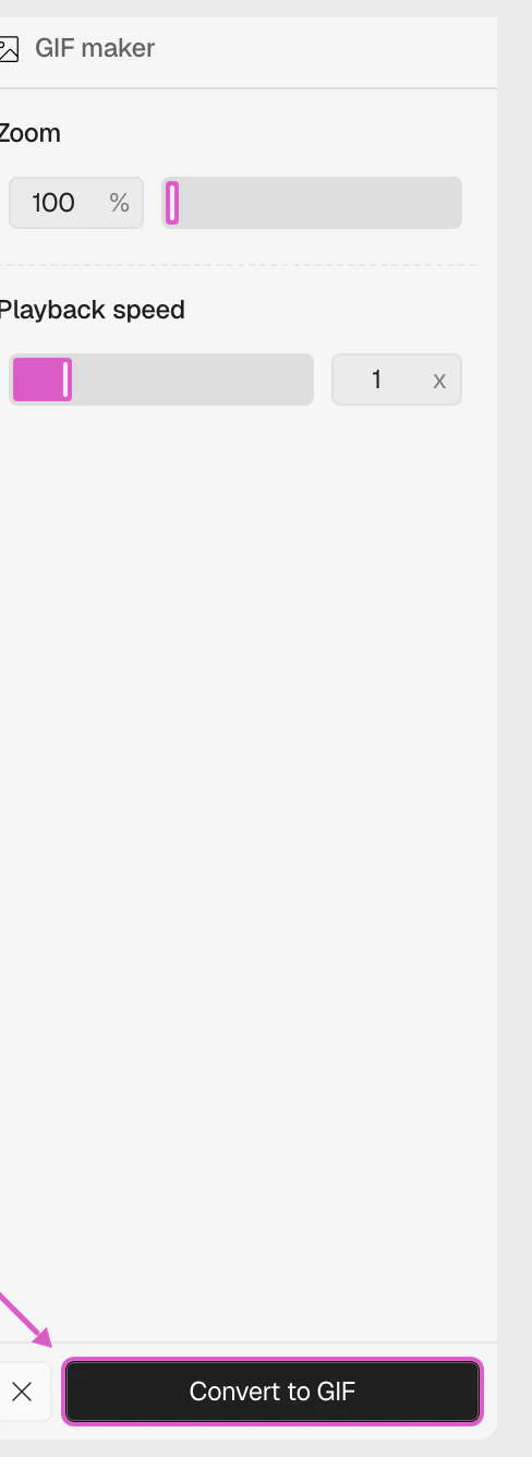 Convert to GIF button