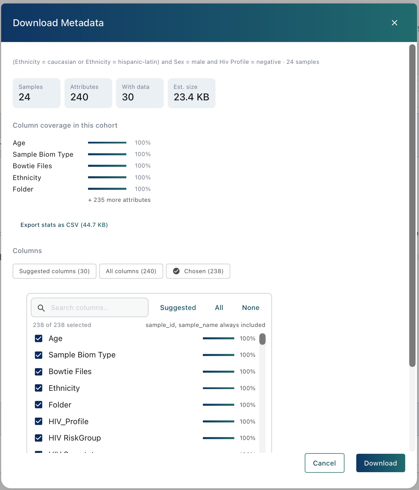 Download Metadata