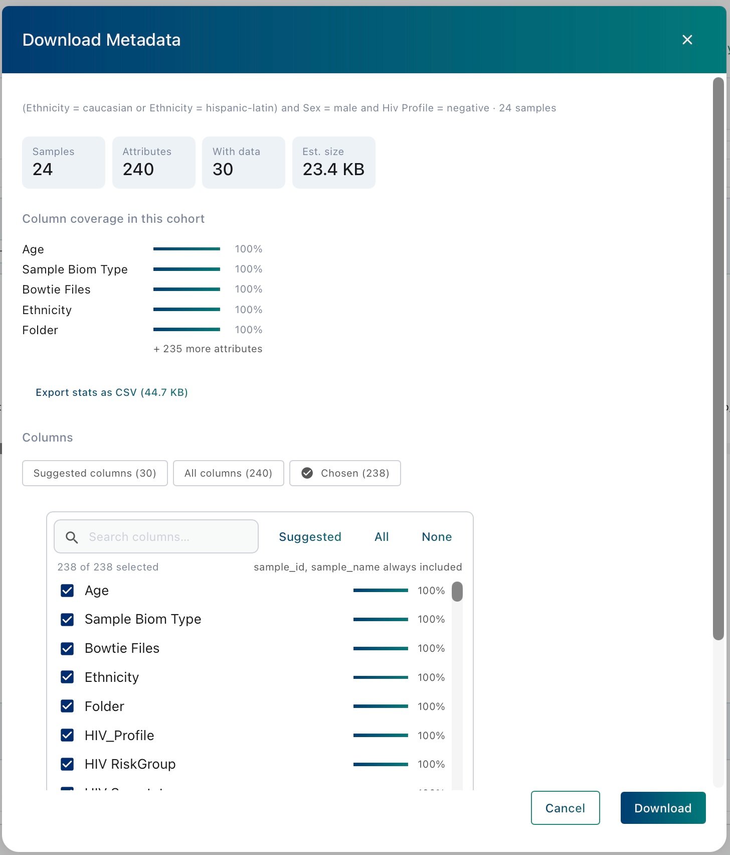 Download Metadata