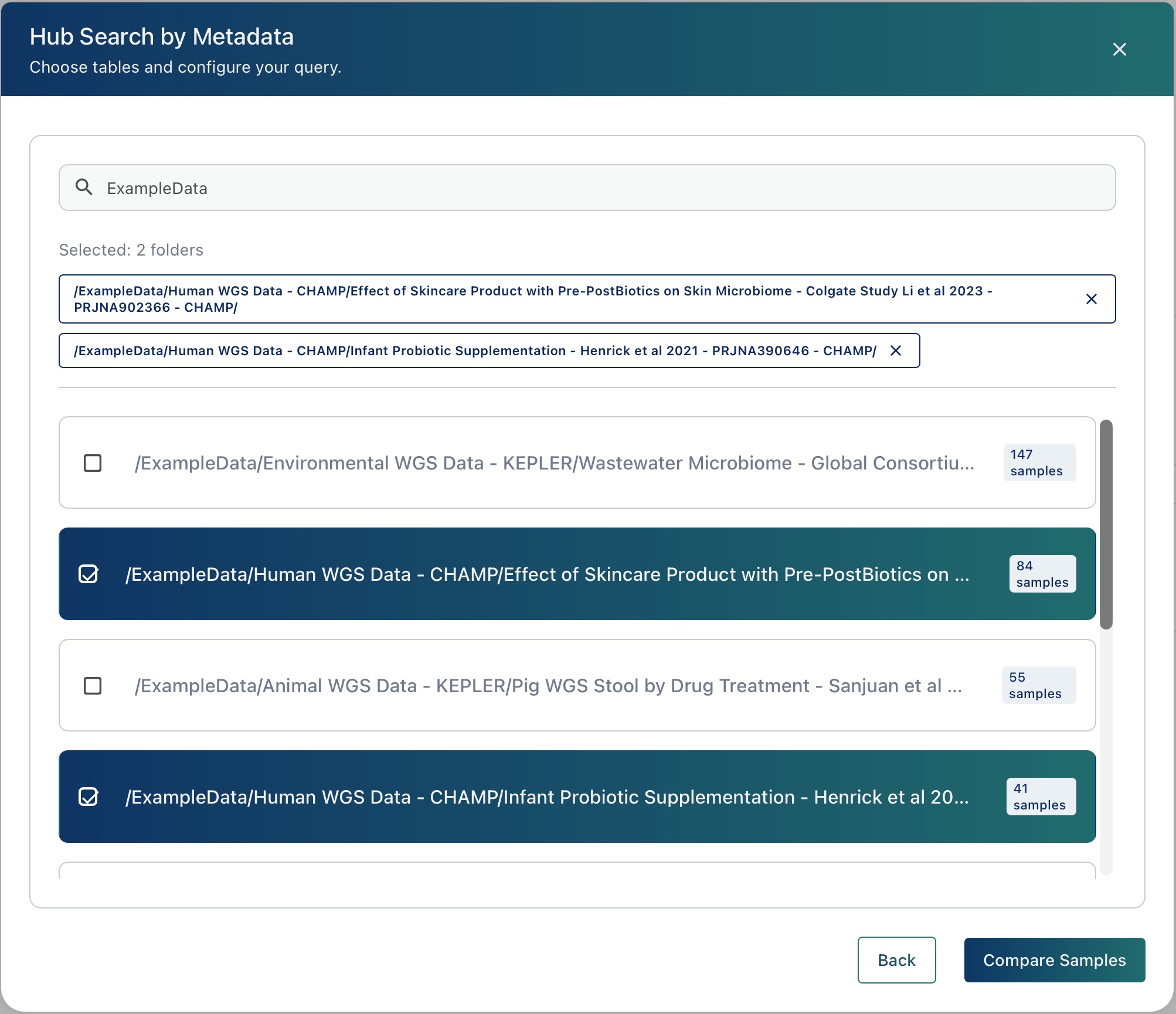 Hub Search By Metadata