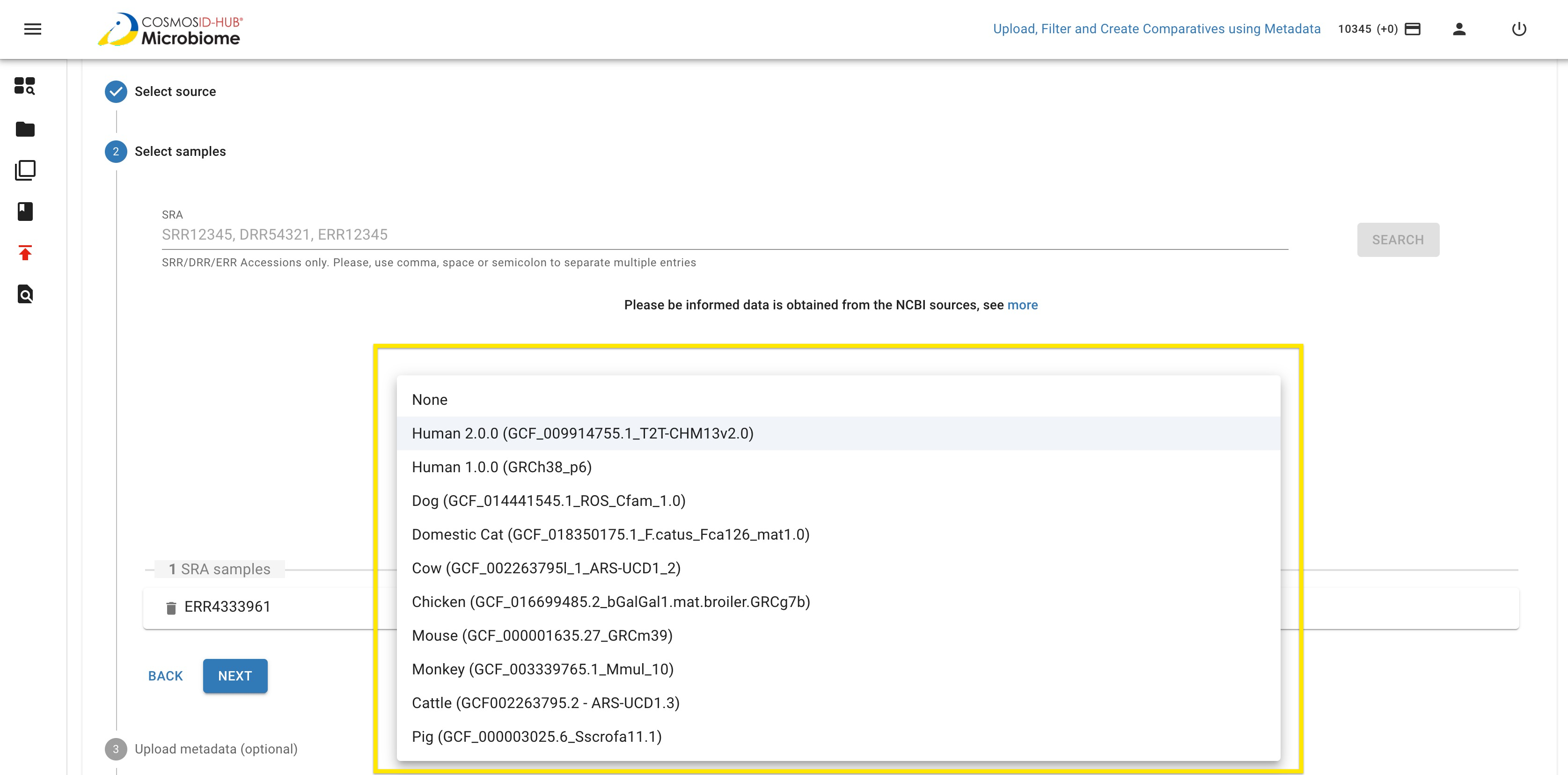 Host Read Removal Workflow