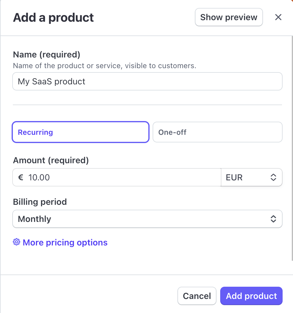stripe add product