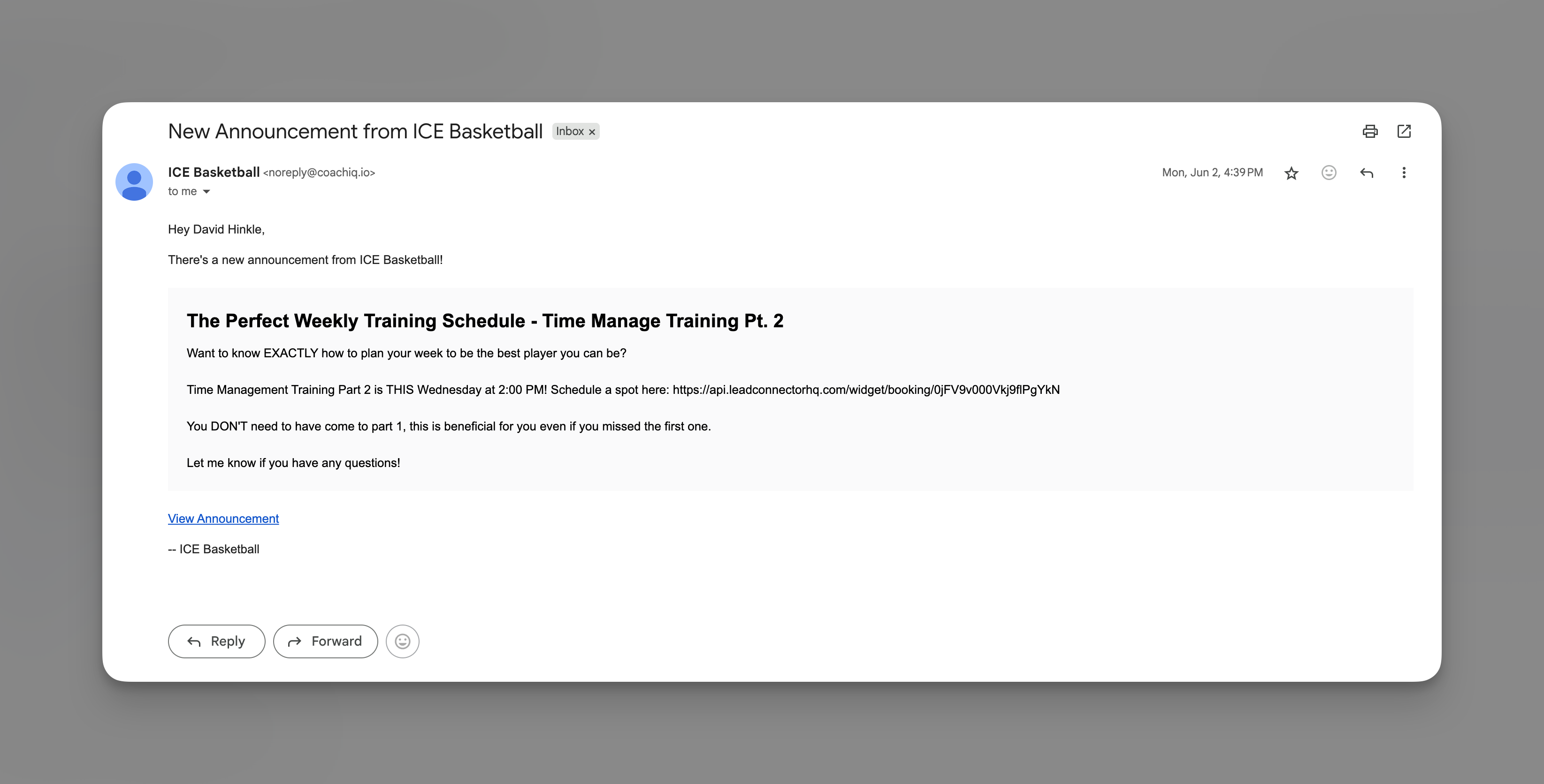 Emailannouncement Pn