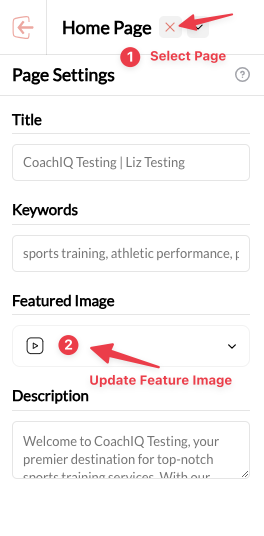 Page settings annotated