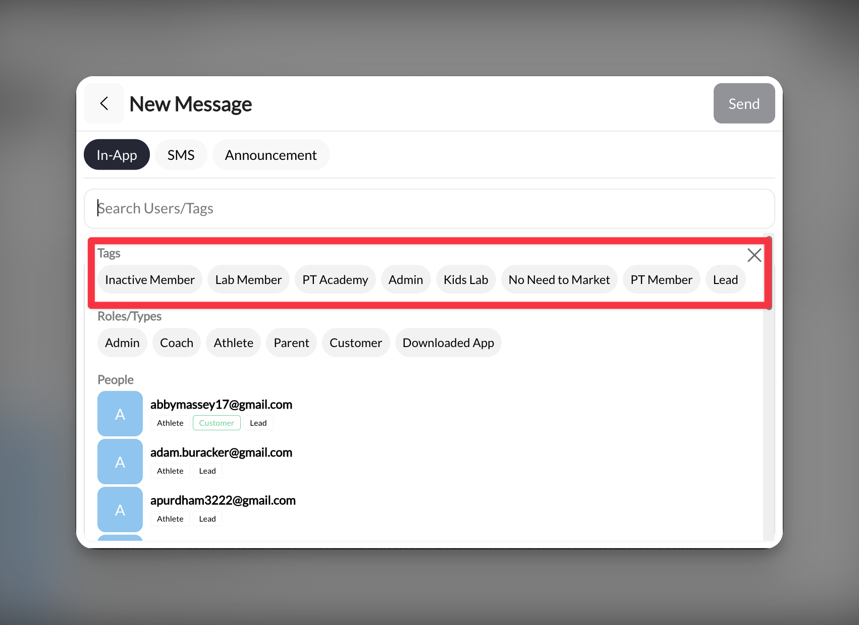 Using Tags for Group Messages - CoachIQ Help Center