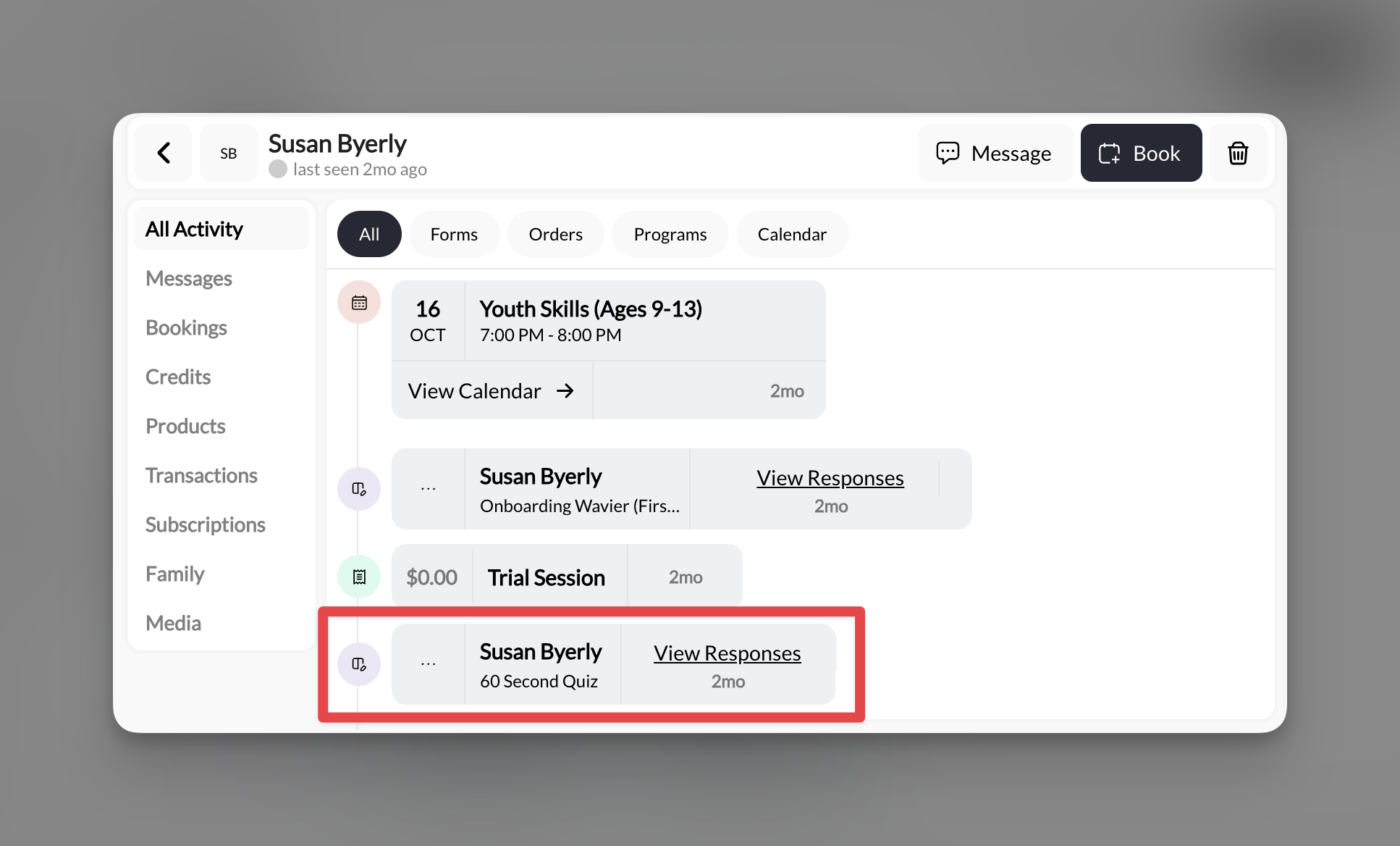 Client Form Activity