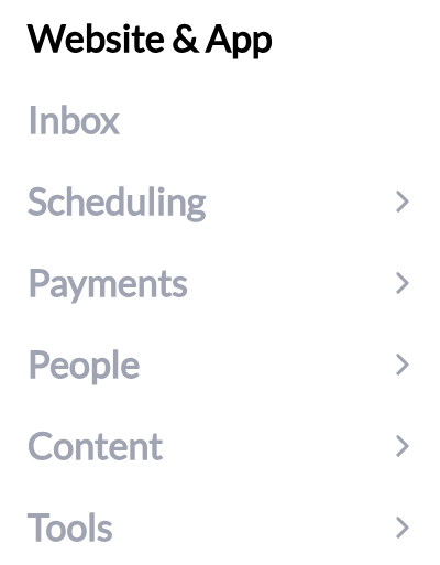 Schedule menu item in CoachIQ dashboard navigation