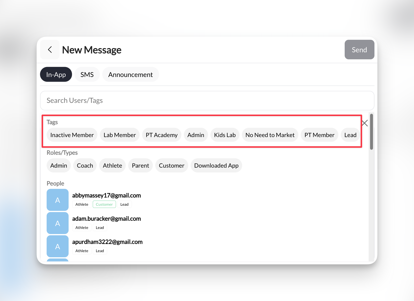 Messaging Tagged Users Pn