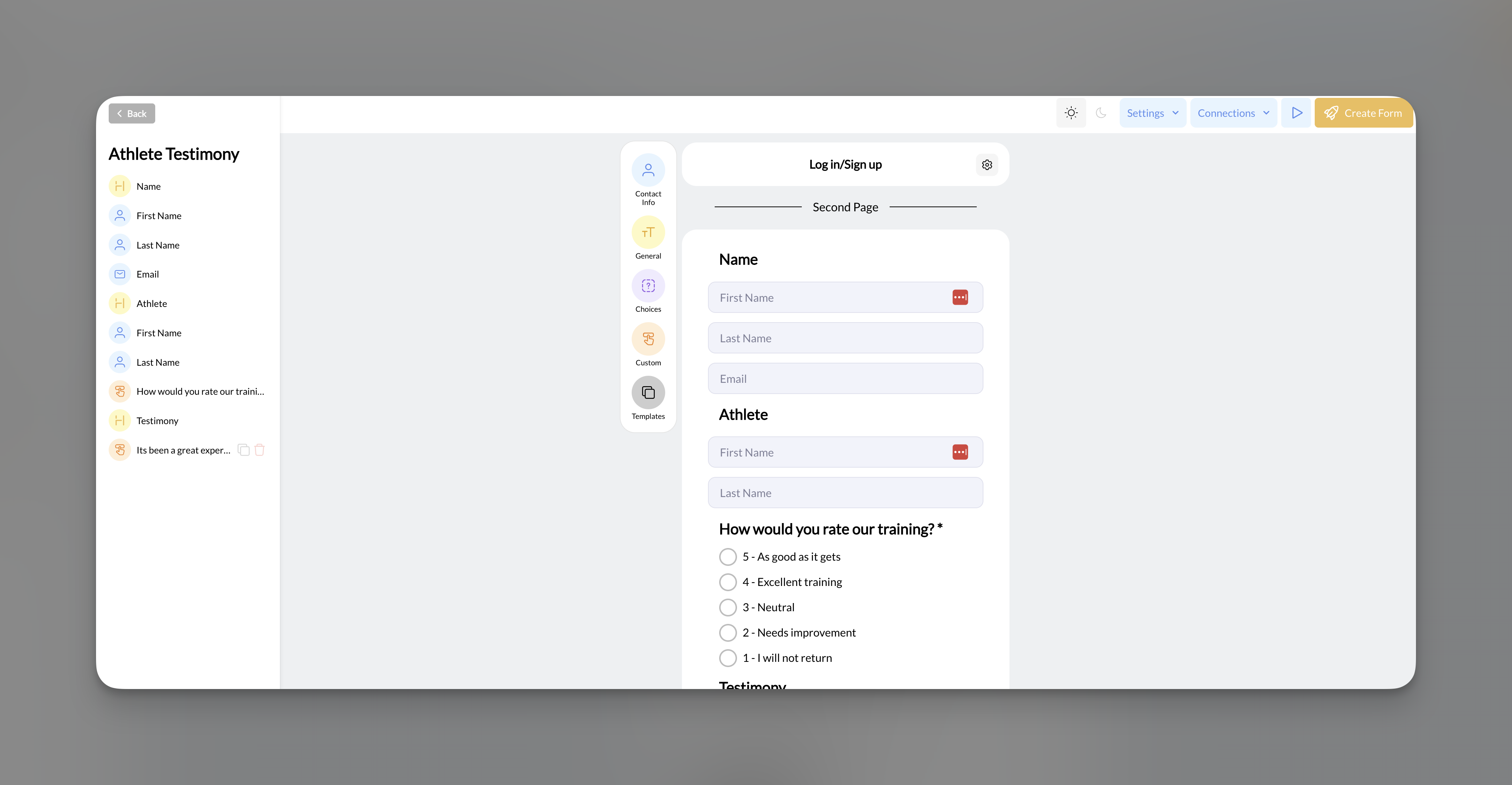 Form Builder Example