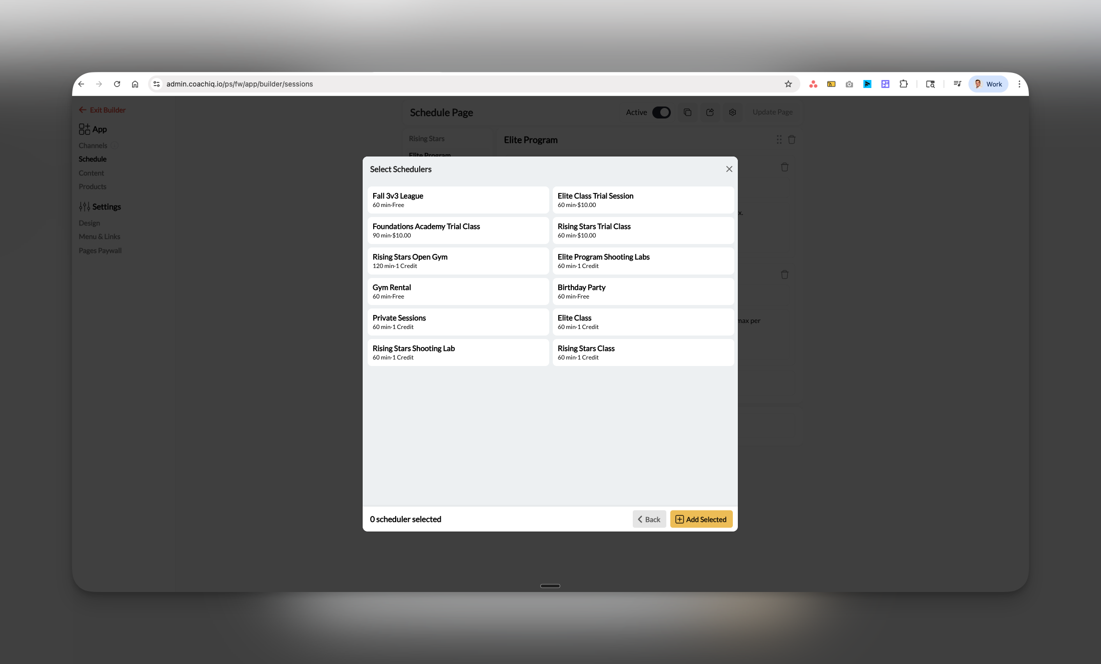 Selectschedulertoaddtoathleteportal Pn