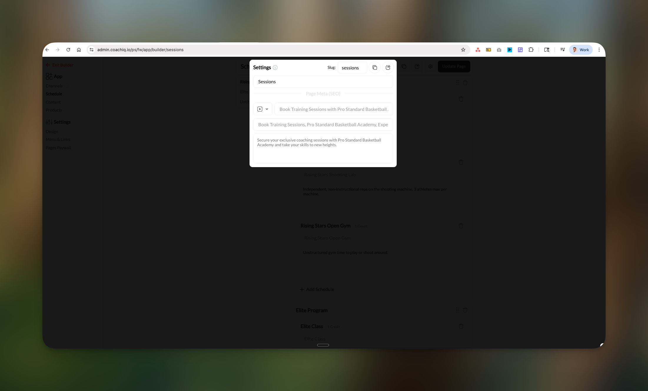 Settingsshotforschedulersinathleteportal Pn