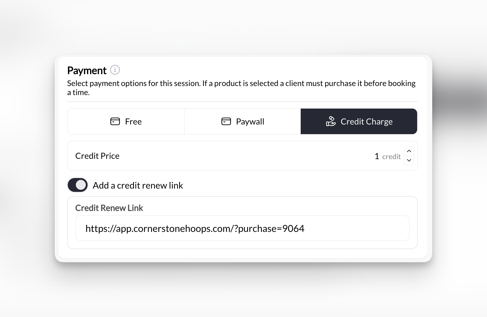 Scheduler payment configuration