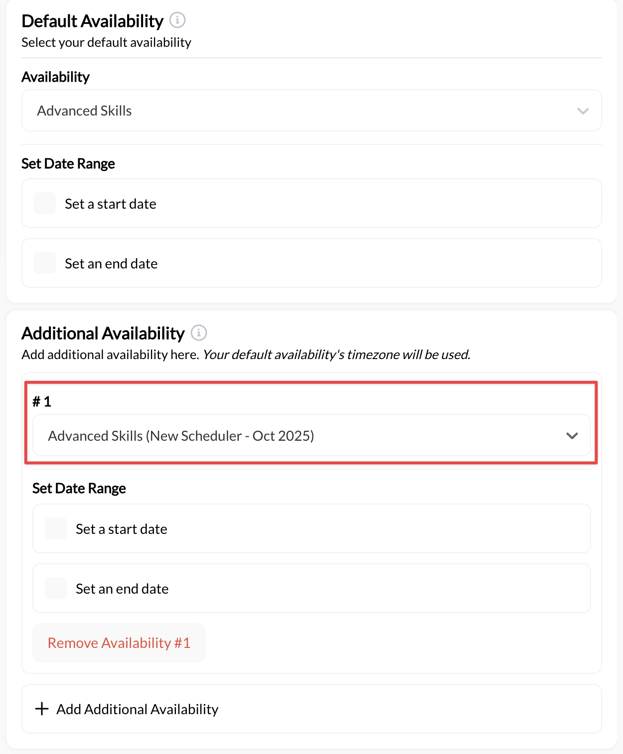 Additional Availability Pn