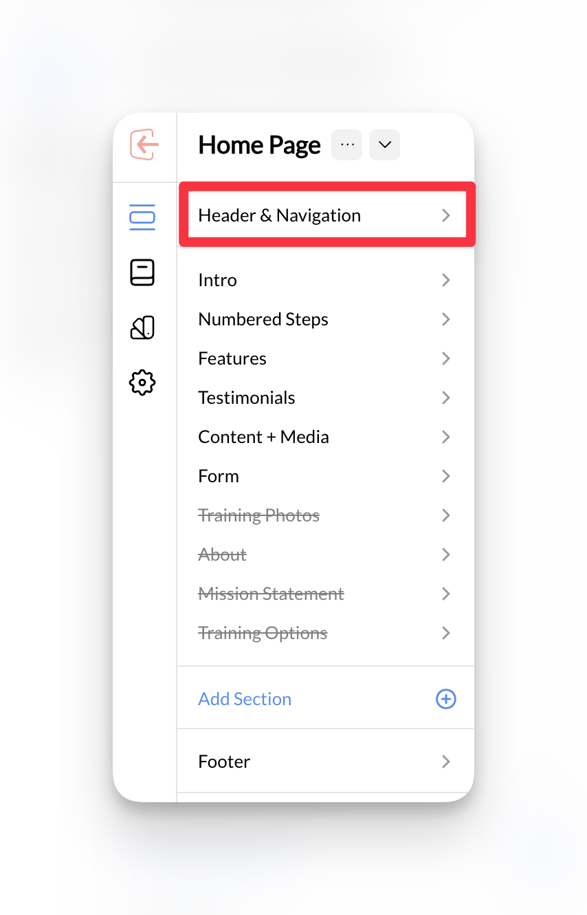 Running Header Navigation Header & Footer Navigation - CoachIQ Help Center