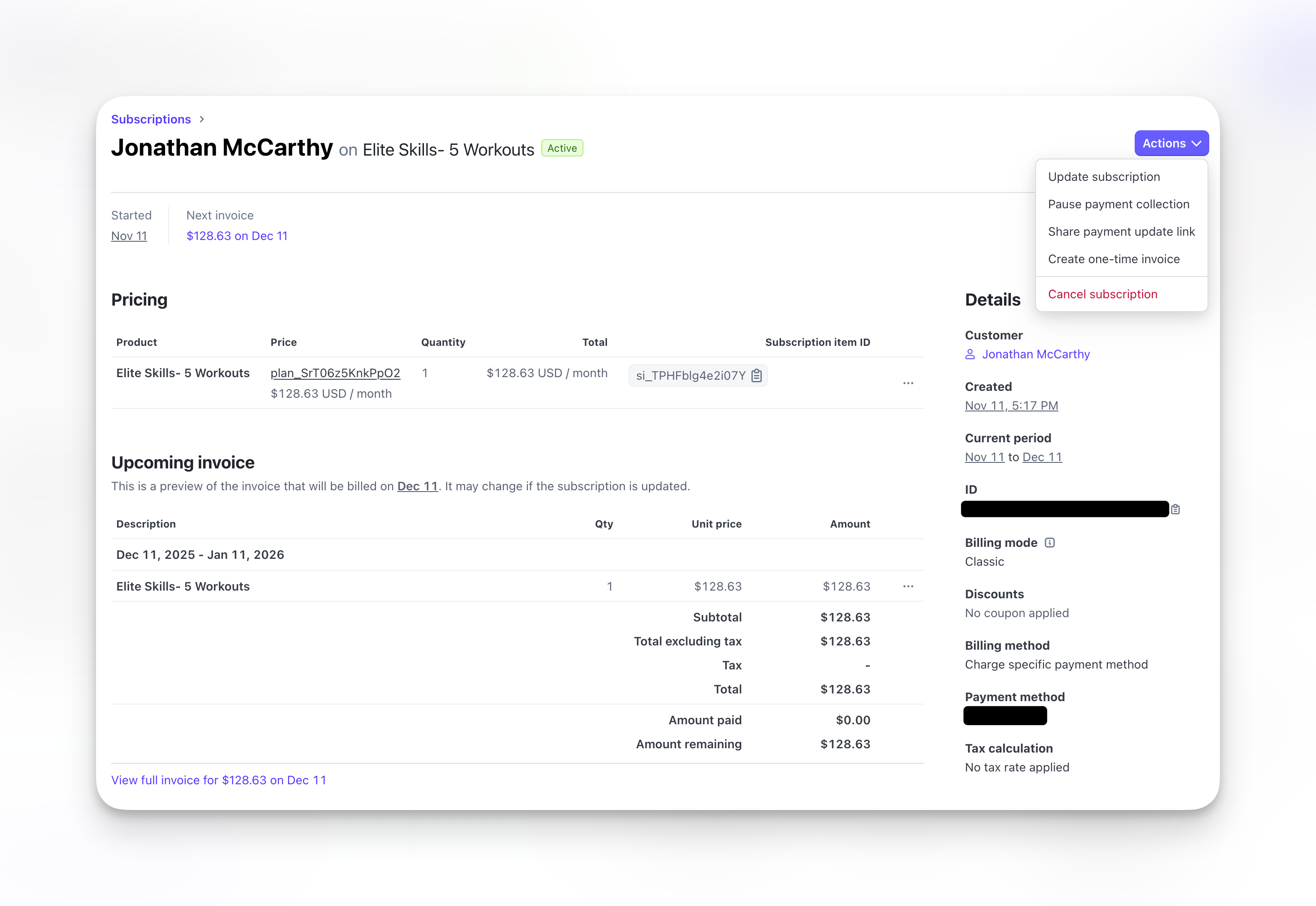 Stripe Sub Example Pn