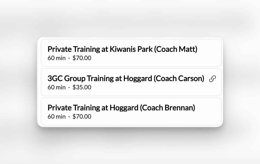 Multiple schedulers each assigned to specific coach