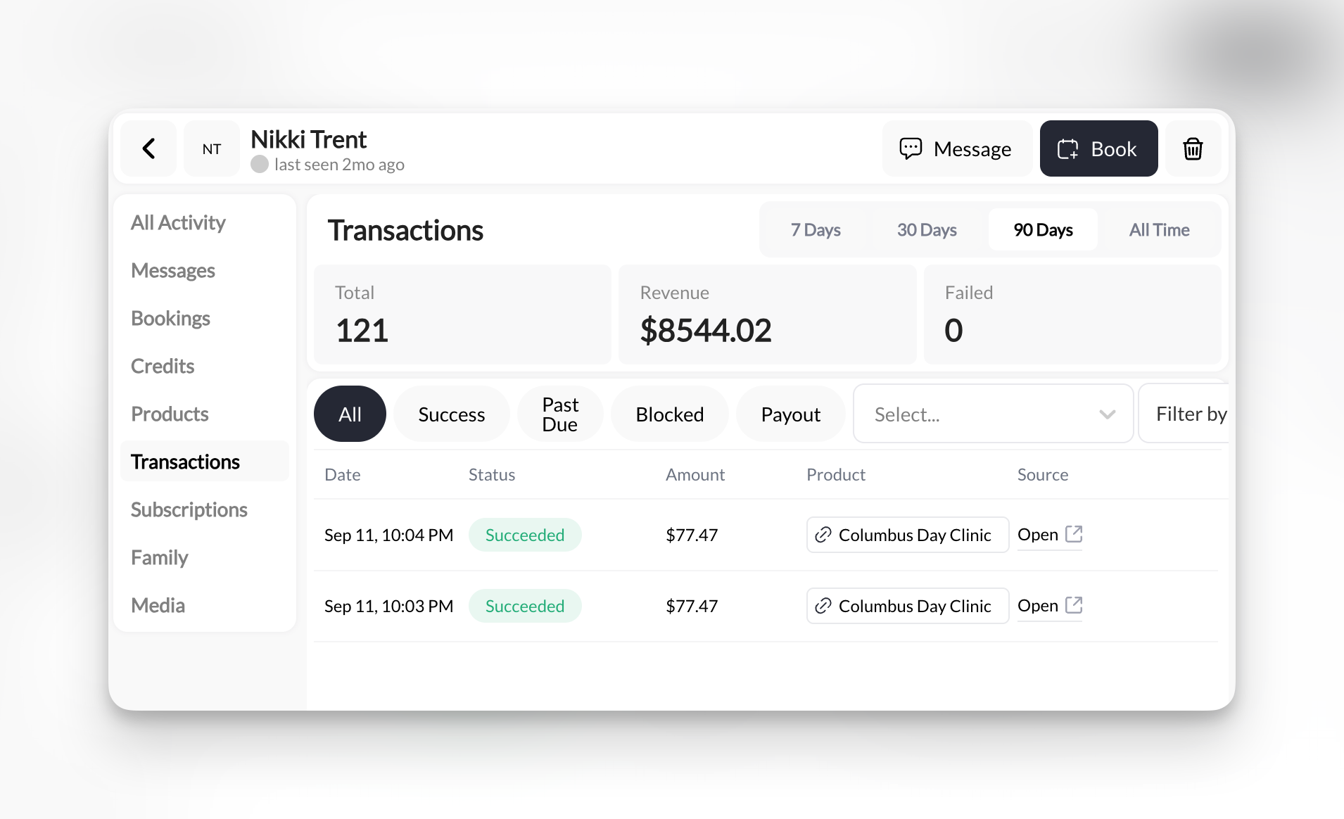 Client Transactions Pn