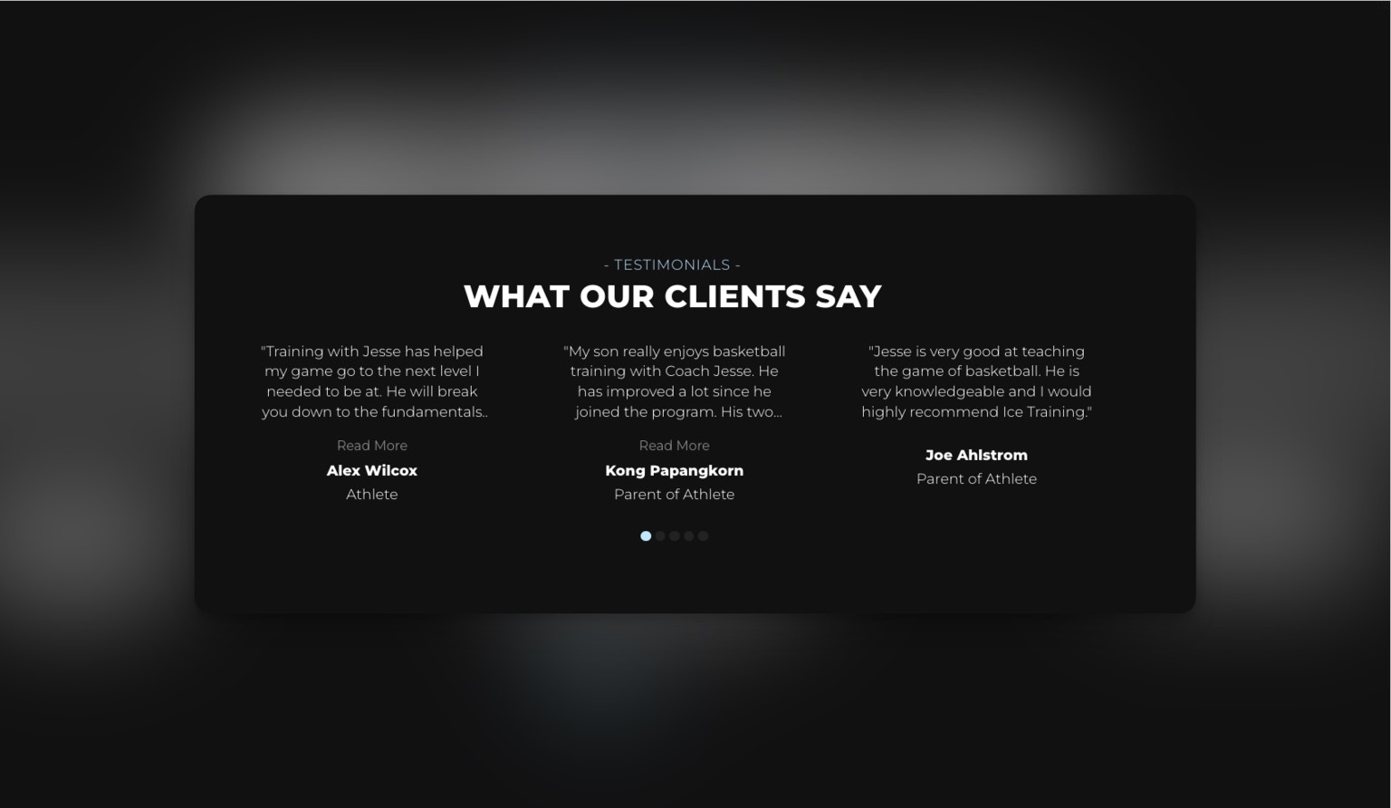 Testimonies Section Example Avi