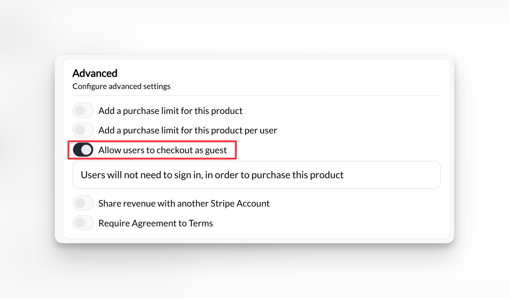 Guest Checkout Setting Pn