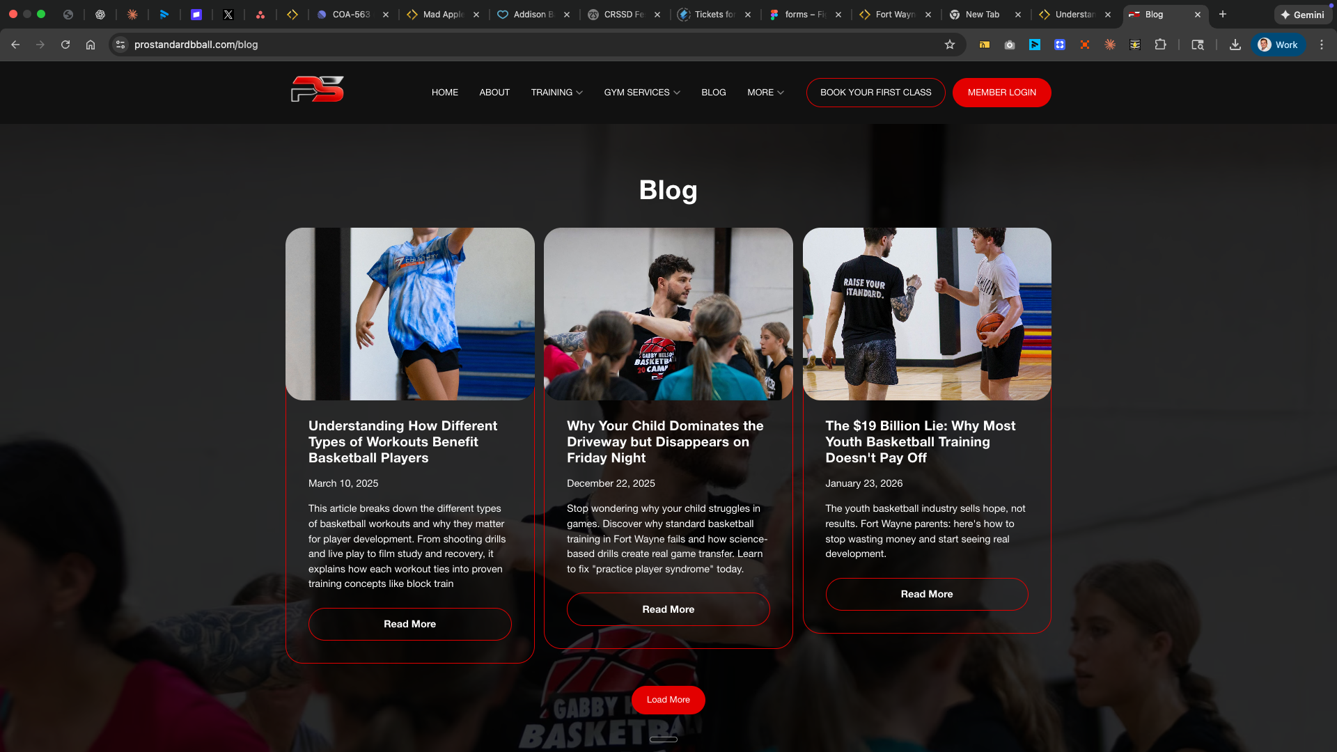 Example of a coaching business blog with local content