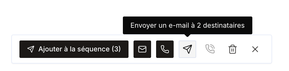 Envoyer un email aux contacts sélectionnés d'un projet