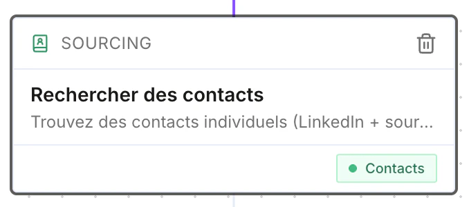 Search block: search contacts