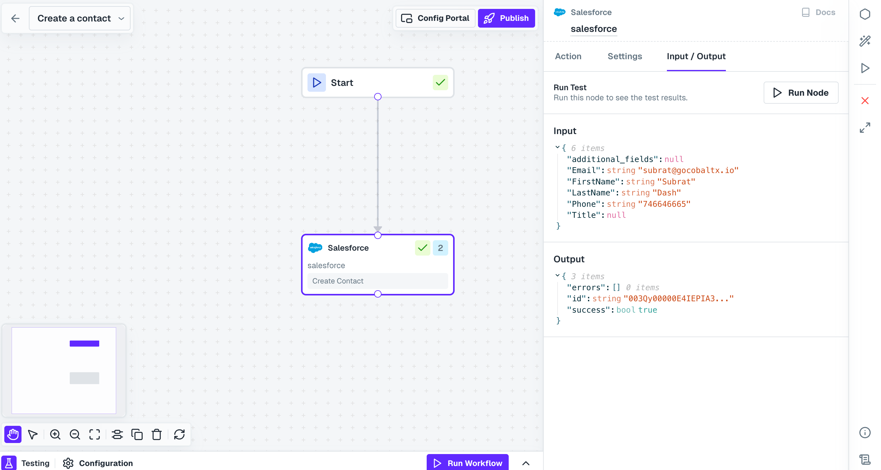Checking Input and Output of Test execution