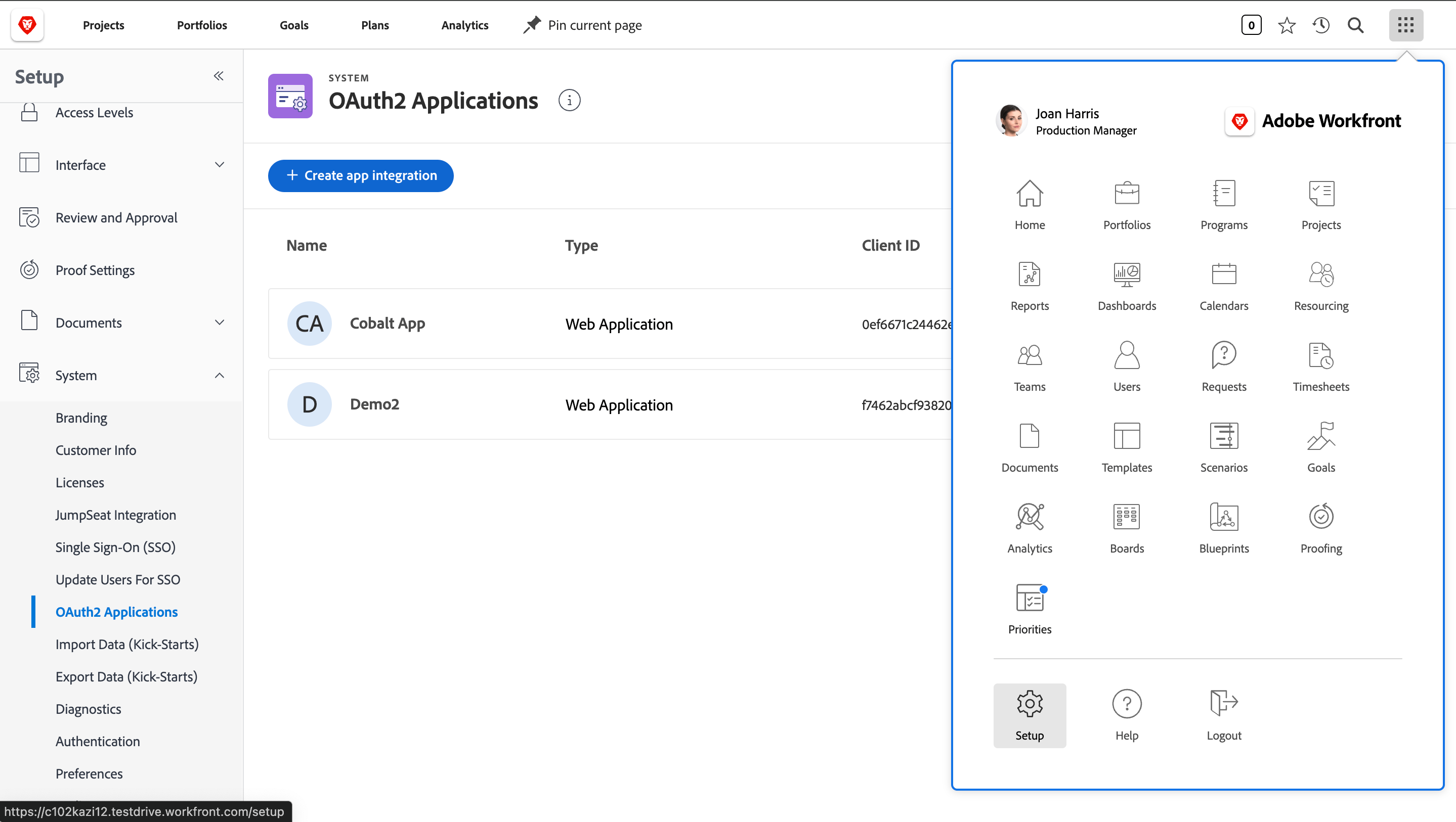 Navigation for App setup