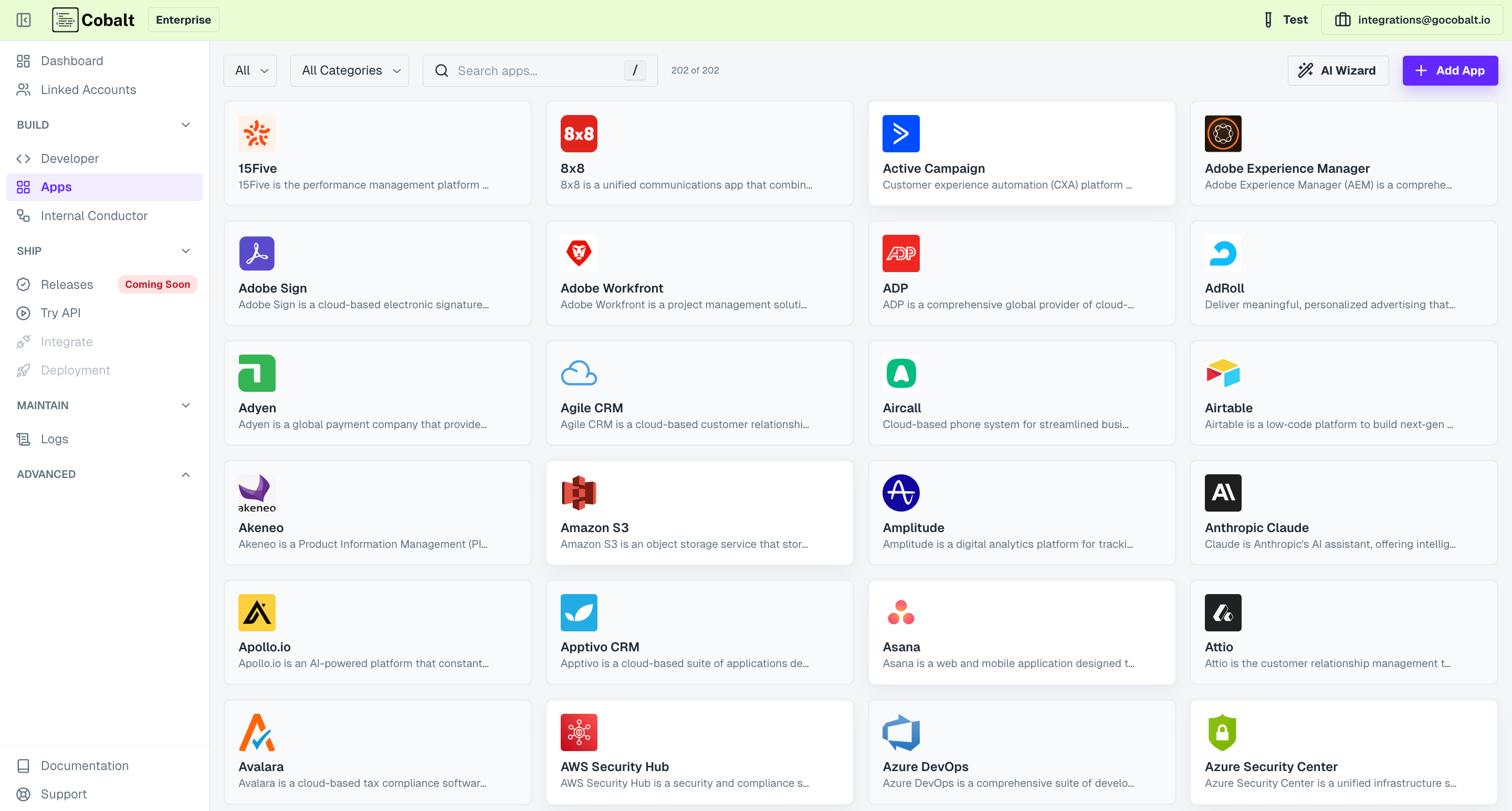 Apps in Cobalt