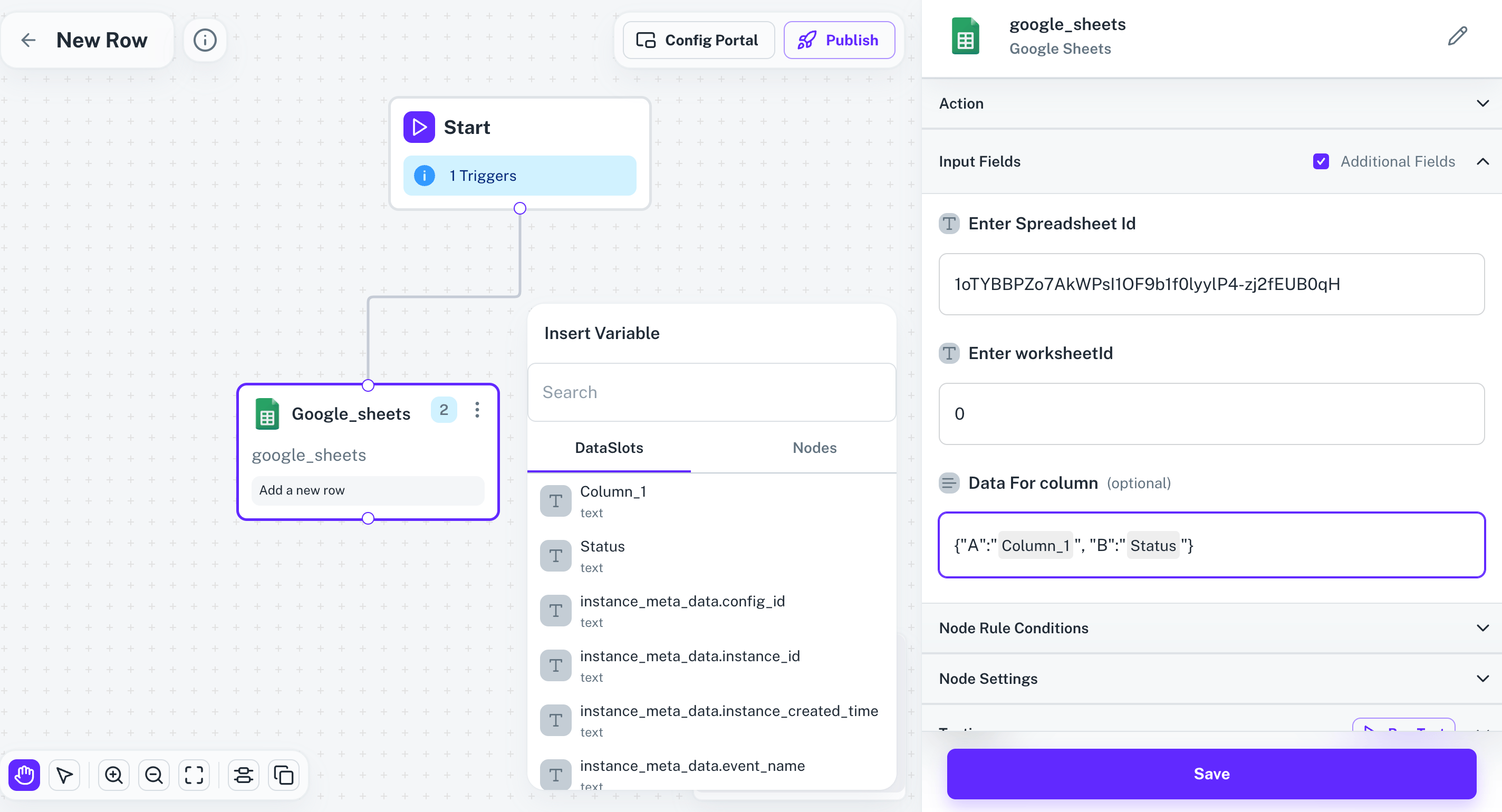 Sheets Node